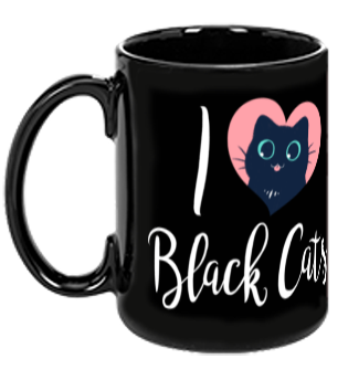 I Heart Black Cats from The Weave - Webcomic Merchandise 