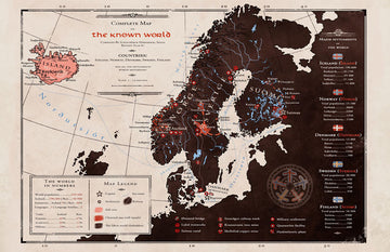 Stand Still. Stay Silent - Map of the known world print