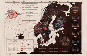 Stand Still. Stay Silent - Map of the known world print from Stand Still Stay Silent - Webcomic Merchandise 