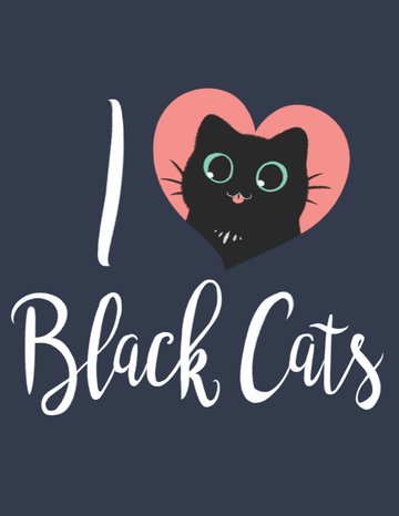 I Heart Black Cats from The Weave - Webcomic Merchandise 