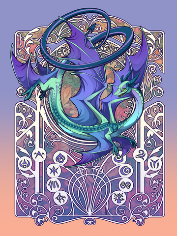 Spiral Nouveau Print