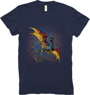 Circuitboard Nocturne Tee (Women's) from Flight Rising - Webcomic Merchandise 