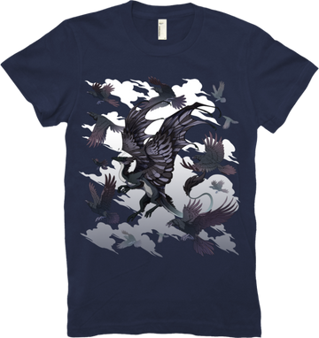 Flocking Skydancer Tee (Women's) from Flight Rising - Webcomic Merchandise