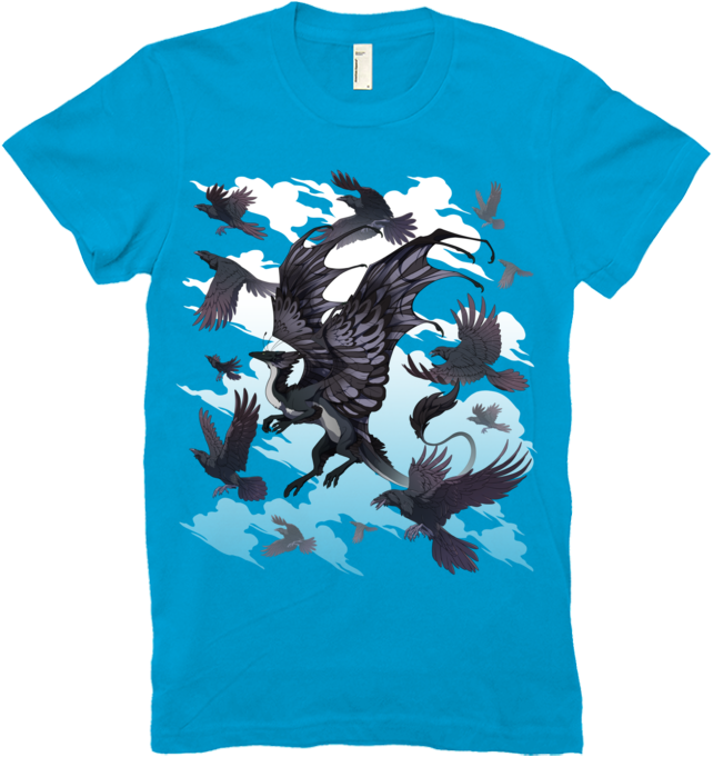 Flocking Skydancer Tee (Women's) from Flight Rising - Webcomic Merchandise