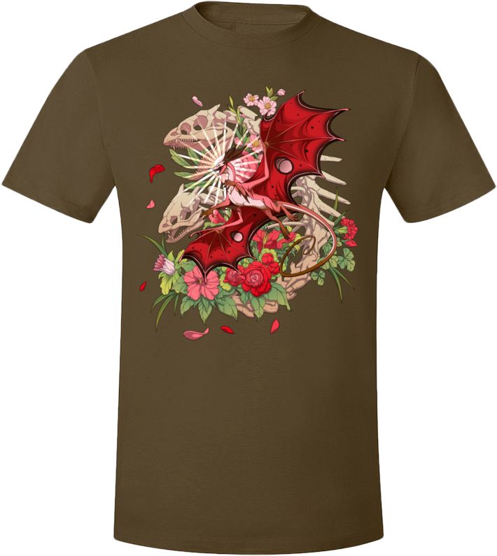 Skeletal Mirror Tee (Unisex) from Flight Rising - Webcomic Merchandise