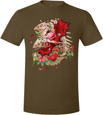 Skeletal Mirror Tee (Unisex) from Flight Rising - Webcomic Merchandise