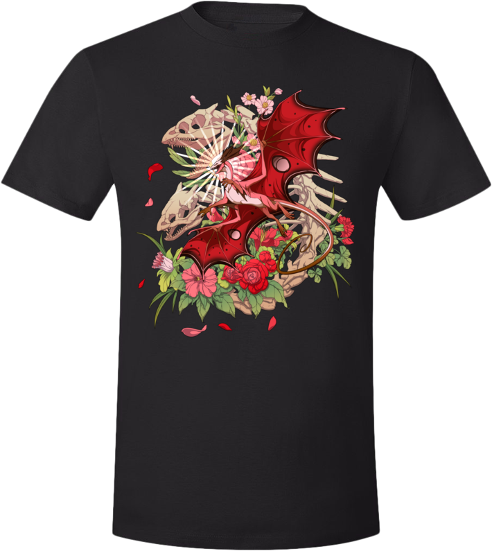 Skeletal Mirror Tee (Unisex) from Flight Rising - Webcomic Merchandise