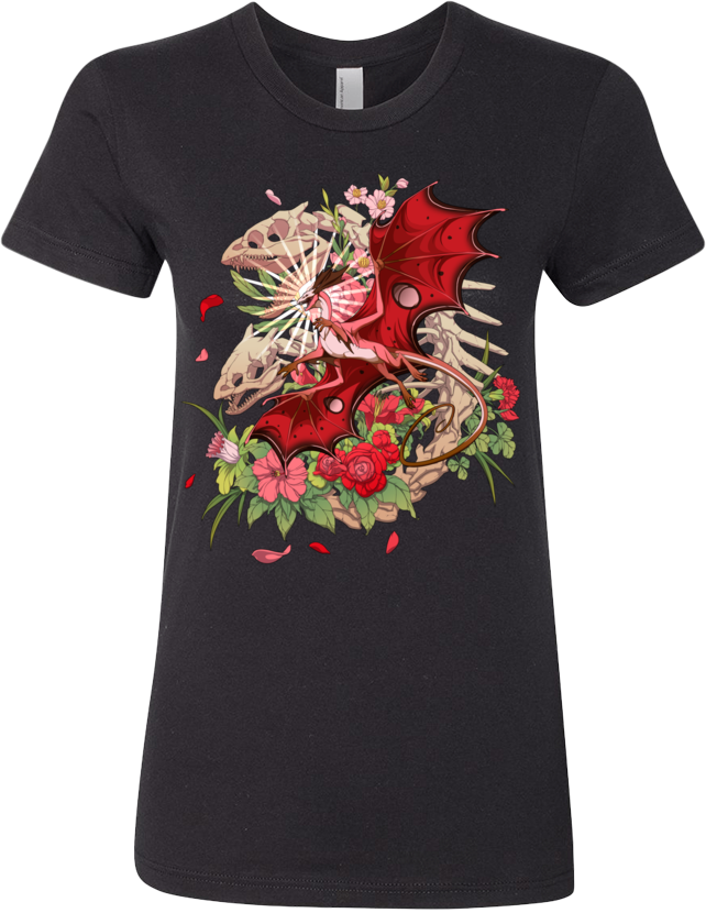 Skeletal Mirror Tee (Women's) from Flight Rising - Webcomic Merchandise