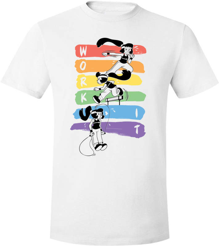 Work It! Rainbow Tee (Unisex) from Tove - Webcomic Merchandise