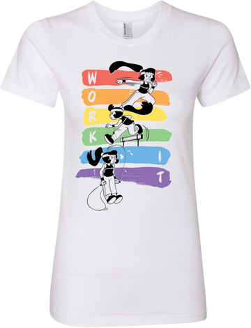 Work It! Rainbow Tee (Women's) from Tove - Webcomic Merchandise