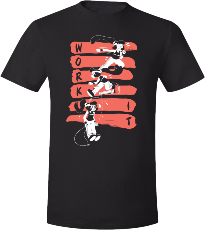 Work It! Red and Black Tee (Unisex) from Tove - Webcomic Merchandise