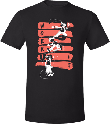 Work It! Red and Black Tee (Unisex) from Tove - Webcomic Merchandise