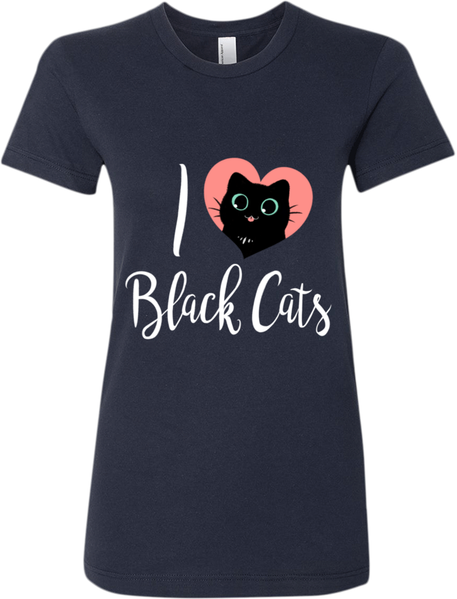 I Heart Black Cats Tee (Women's) from The Weave - Webcomic Merchandise