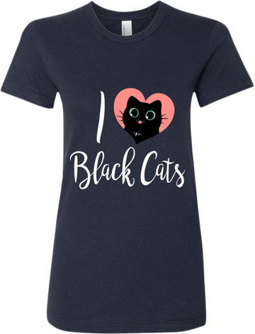 I Heart Black Cats Tee (Women's)