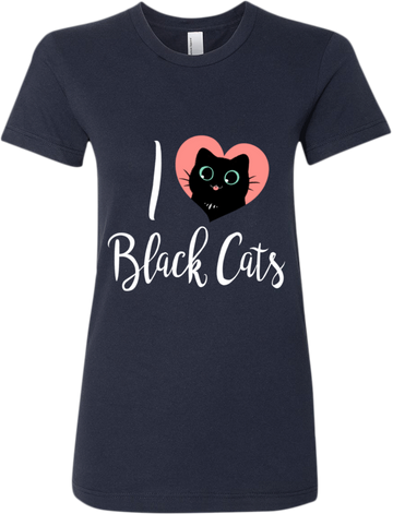 I Heart Black Cats Tee (Women's) from The Weave - Webcomic Merchandise 