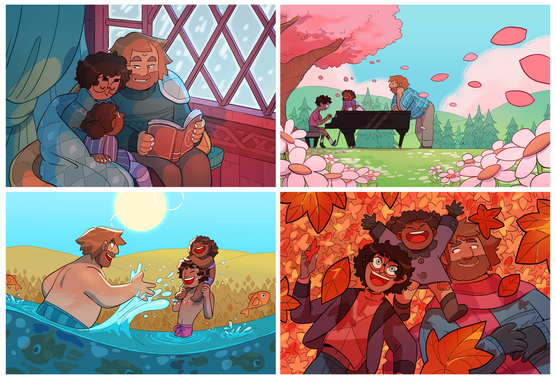 Life of Melody - Postcard and Sticker Set from Peritale - Webcomic Merchandise