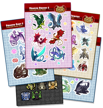 Flight Rising Sticker Sheet Bundle from Flight Rising - Webcomic Merchandise 