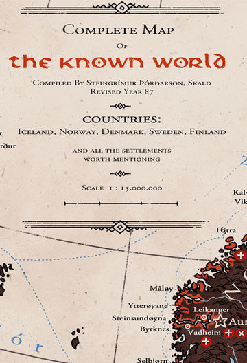 Stand Still. Stay Silent - Map of the known world print