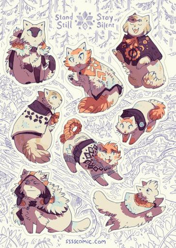 Stand Still Stay Silent - Sticker Sheet from Stand Still Stay Silent - Webcomic Merchandise