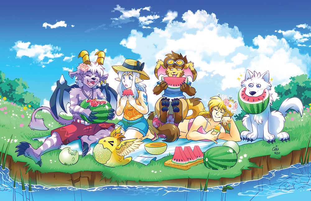 Melon Picnic Print