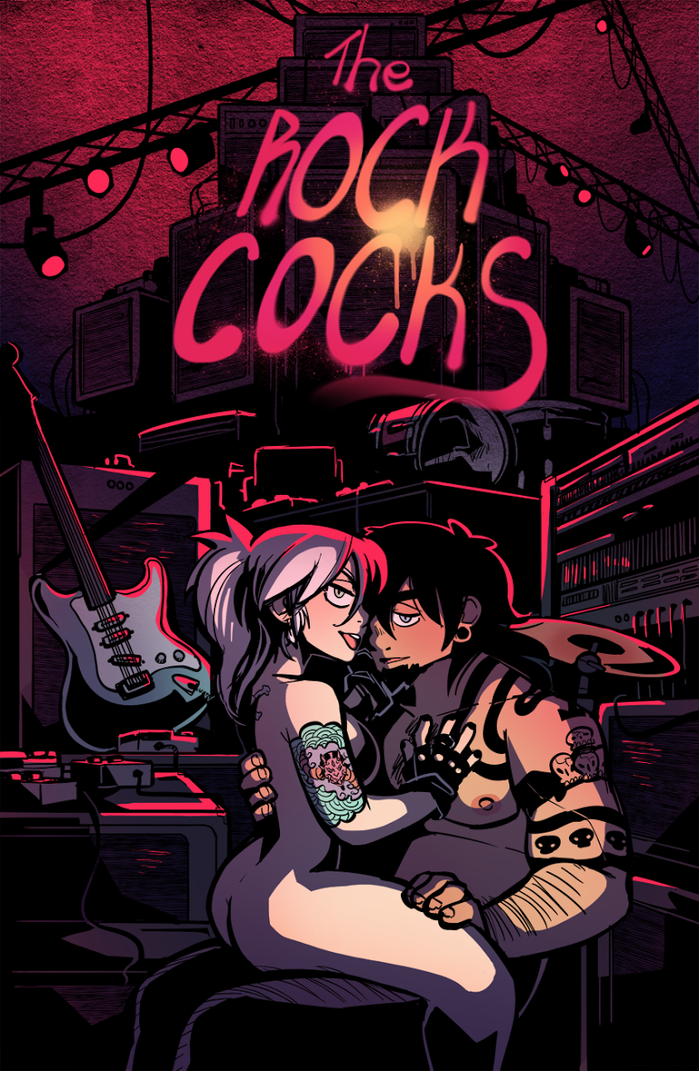 The Rock Cocks - Album Cover from Rock Cocks - Webcomic Merchandise 