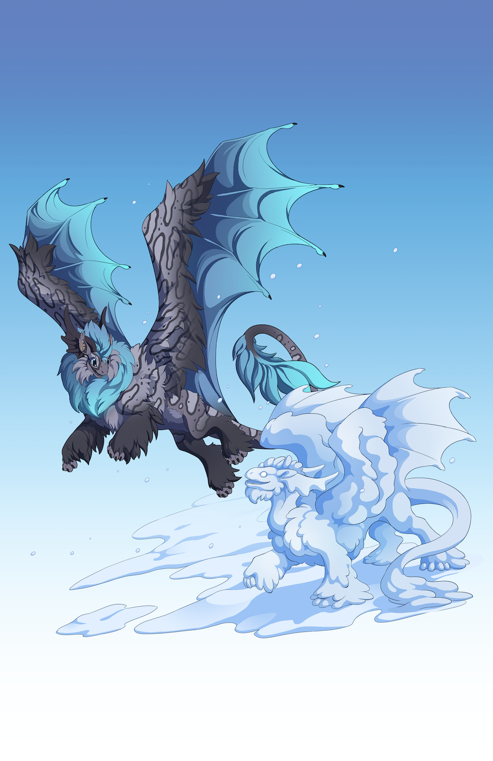 Snow Day Print from Flight Rising - Webcomic Merchandise 