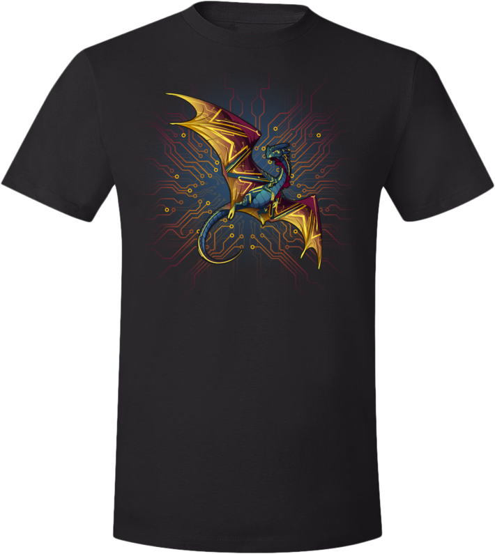 Circuitboard Nocturne Tee (Unisex) from Flight Rising - Webcomic Merchandise 