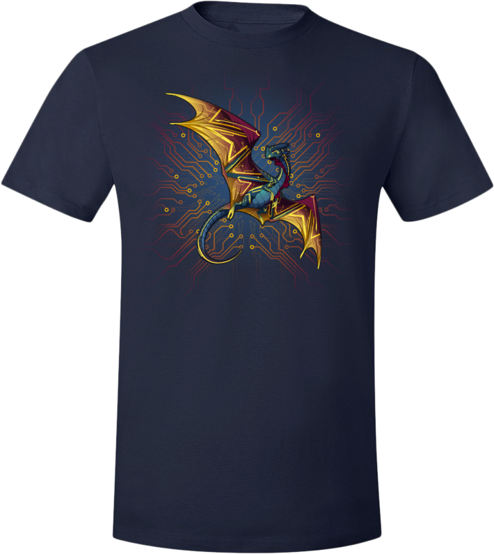 Circuitboard Nocturne Tee (Unisex) from Flight Rising - Webcomic Merchandise 