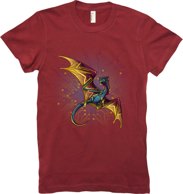 Circuitboard Nocturne Tee (Women's) from Flight Rising - Webcomic Merchandise 