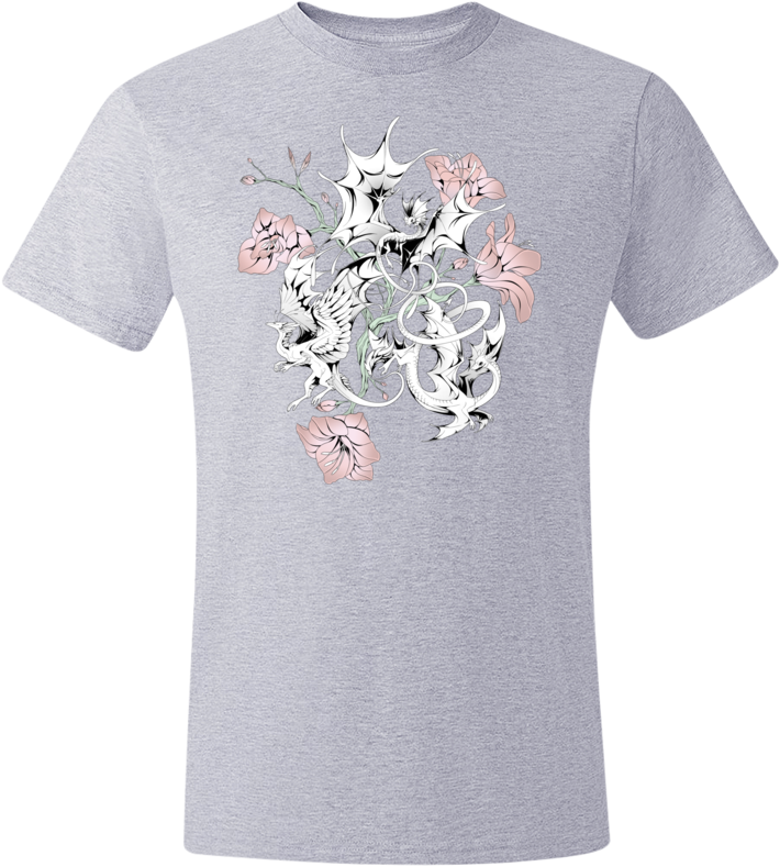 Halftone Lilies Tee (Unisex) from Flight Rising - Webcomic Merchandise 
