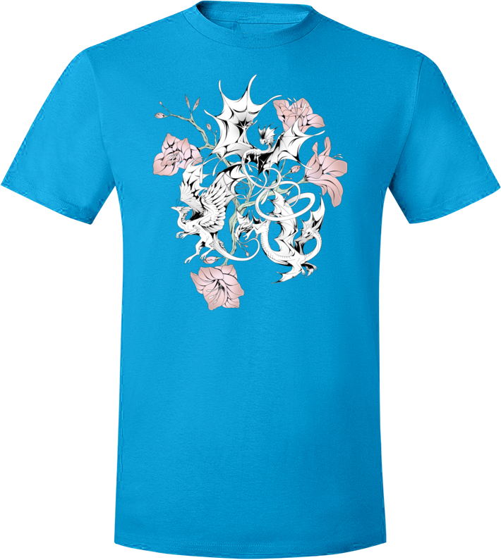 Halftone Lilies Tee (Unisex) from Flight Rising - Webcomic Merchandise 