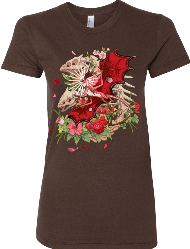 Skeletal Mirror Tee (Women's) from Flight Rising - Webcomic Merchandise 