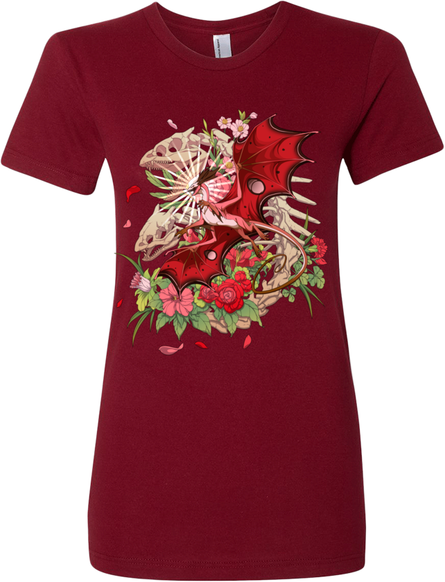 Skeletal Mirror Tee (Women's) from Flight Rising - Webcomic Merchandise 