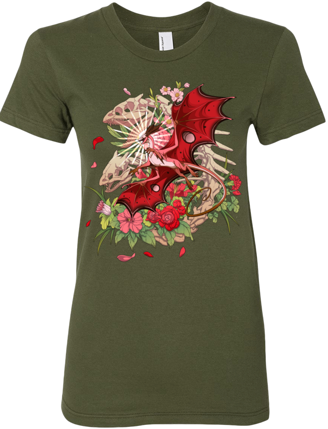Skeletal Mirror Tee (Women's) from Flight Rising - Webcomic Merchandise 