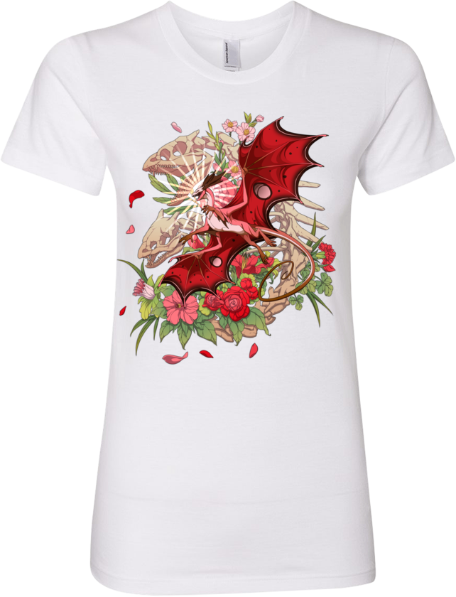 Skeletal Mirror Tee (Women's) from Flight Rising - Webcomic Merchandise 