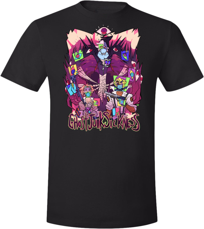 GHOST MOUTH Tee from Ghost Junk Sickness - Webcomic Merchandise 
