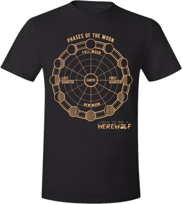 Phases of the Moon T-Shirt (Unisex, Dark)
