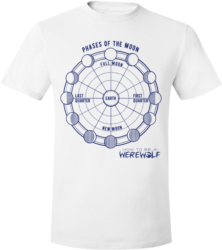 Phases of the Moon T-shirt (Unisex, Light)
