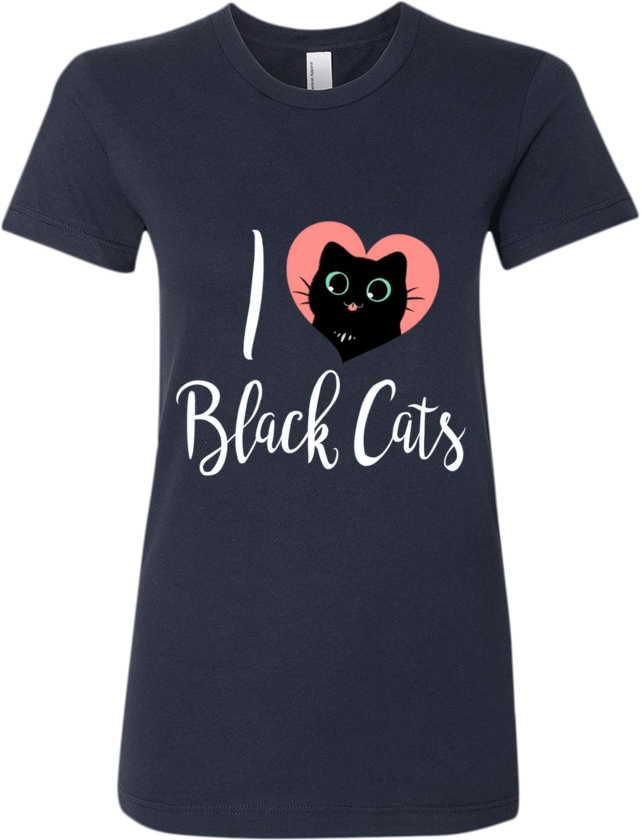 I Heart Black Cats Tee (Women's) from The Weave - Webcomic Merchandise 