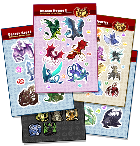 Flight Rising Sticker Sheet Bundle from Flight Rising - Webcomic Merchandise 