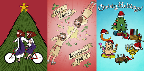 Christmachrist Holiday Card Set from SMBC - Webcomic Merchandise 