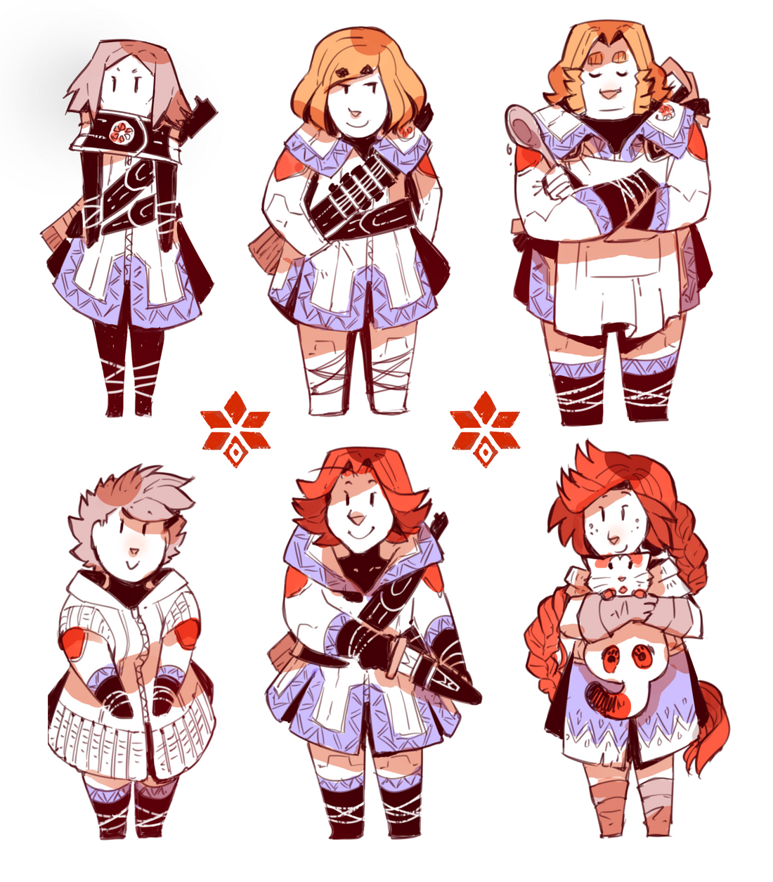 Stand Still Stay Silent - Main Cast Charm Set from Stand Still Stay Silent - Webcomic Merchandise 