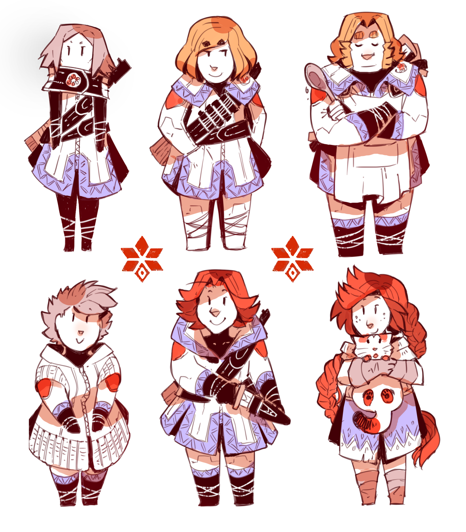 Stand Still Stay Silent - Main Cast Charm Set from Stand Still Stay Silent - Webcomic Merchandise 