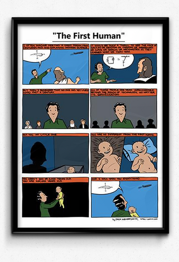 SMBC - The First Human Poster from SMBC - Webcomic Merchandise 