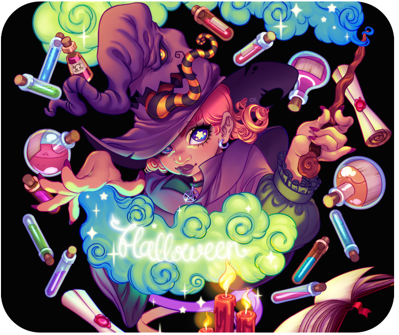 Enchanting Halloween Mousepad from Special Items - Webcomic Merchandise 