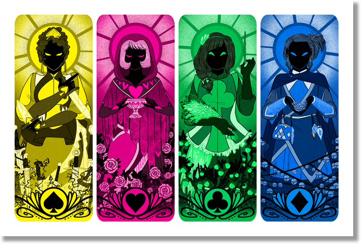 Wonderland Suits print from Alice and the Nightmare - Webcomic Merchandise 