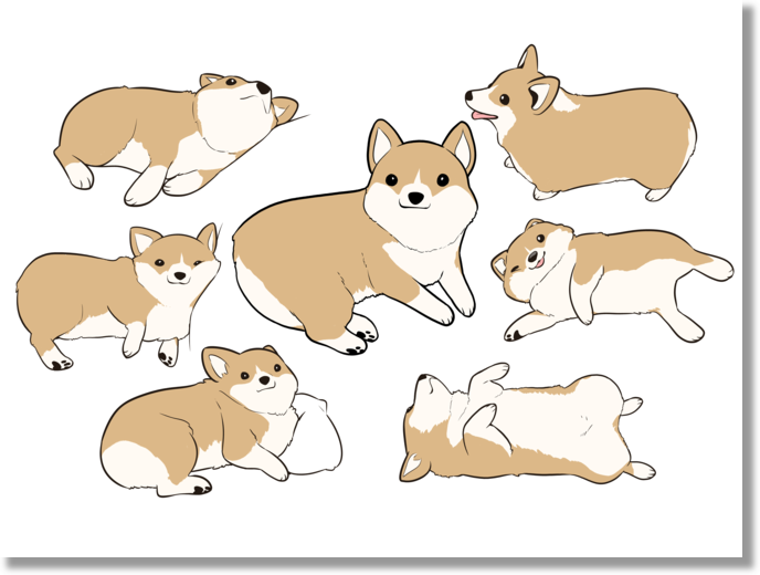 Corgi Time Poster from Mary Cagle - Webcomic Merchandise 