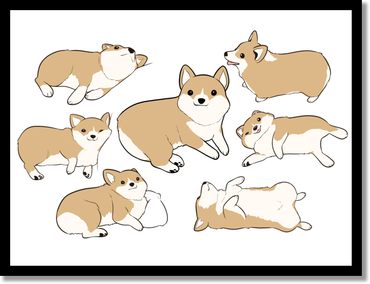 Corgi Time Poster from Mary Cagle - Webcomic Merchandise 