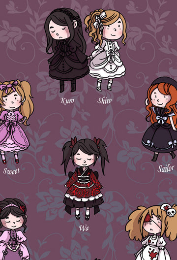 Types of Lolita print from Namesake - Webcomic Merchandise 