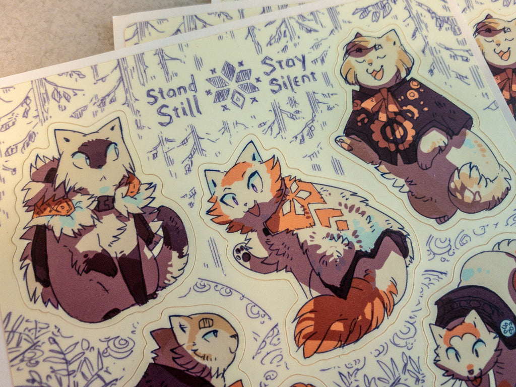 Stand Still Stay Silent - Sticker Sheet from Stand Still Stay Silent - Webcomic Merchandise 